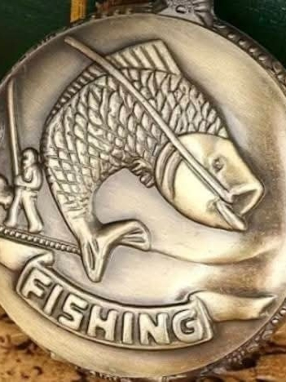 Silver Fishing Pocket Watch - Fish Design